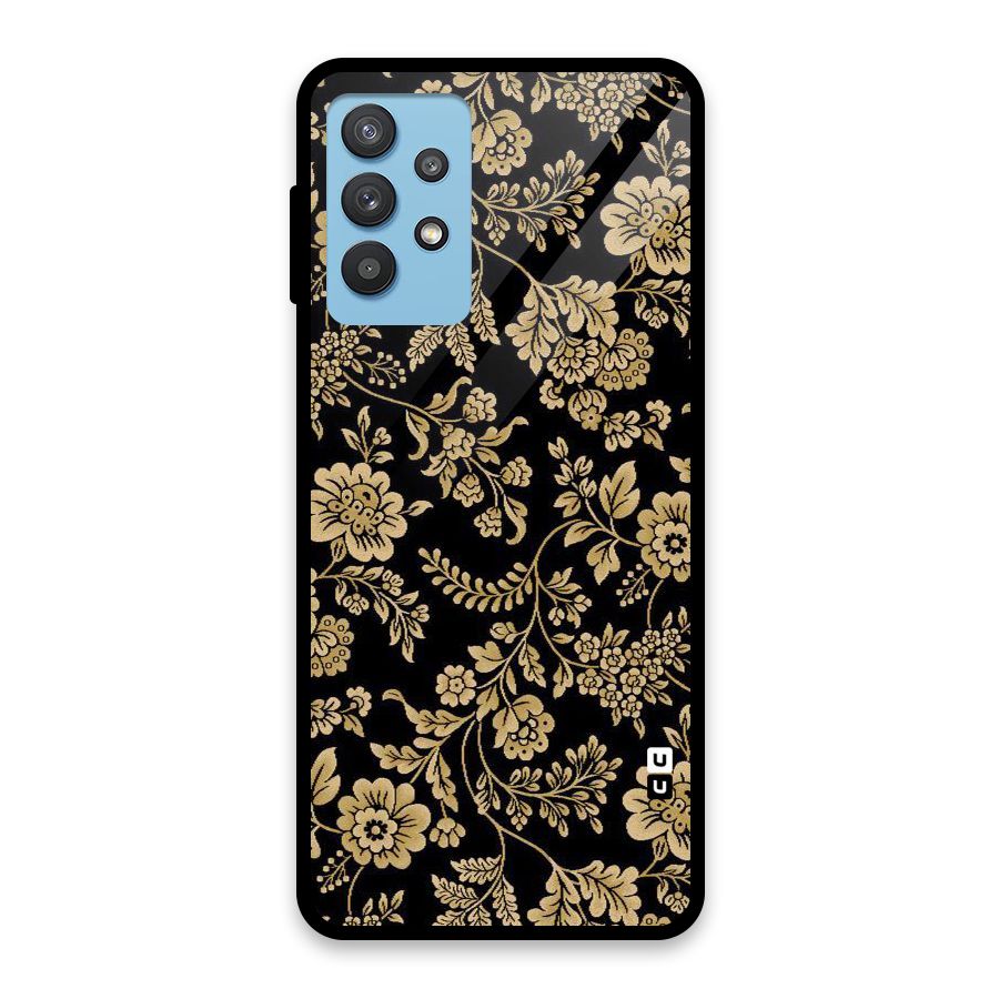 Aesthetic Golden Design Glass Back Case for Galaxy M32 5G