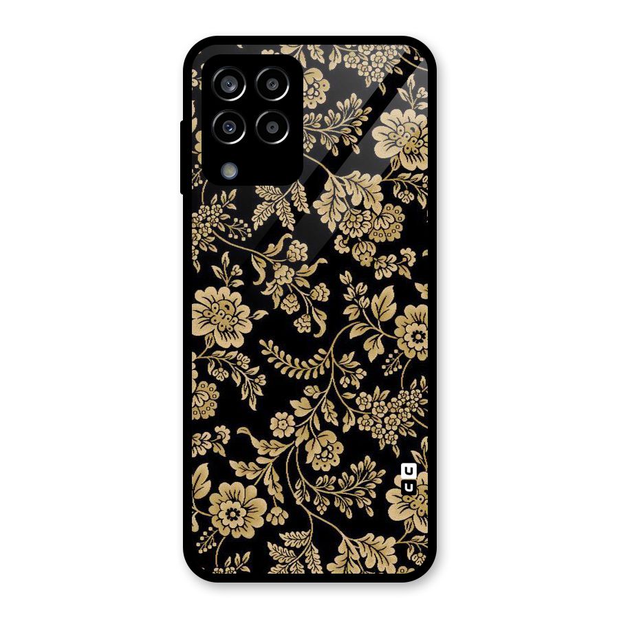 Aesthetic Golden Design Glass Back Case for Galaxy M33