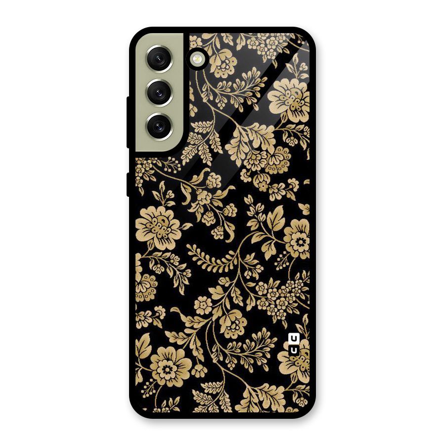 Aesthetic Golden Design Glass Back Case for Galaxy S21 FE 5G