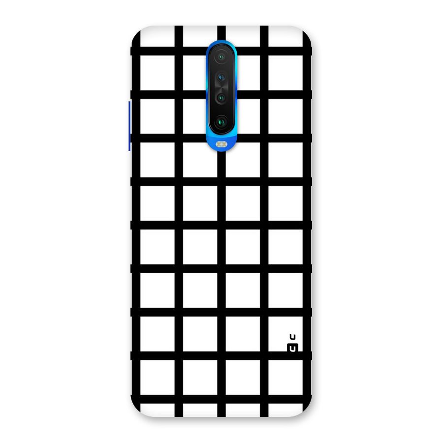 Aesthetic Grid Lines Back Case for Poco X2