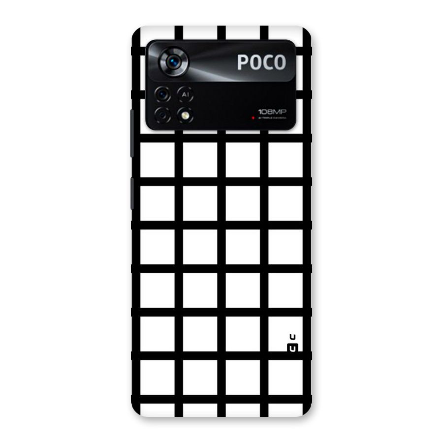 Aesthetic Grid Lines Back Case for Poco X4 Pro 5G