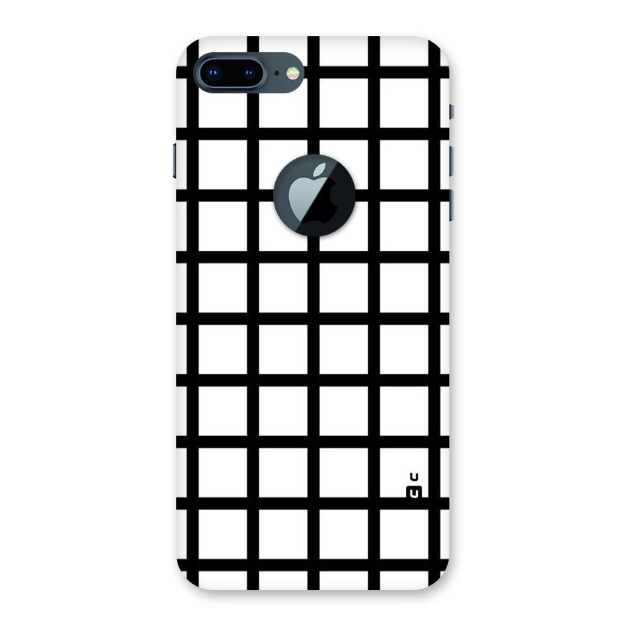 Aesthetic Grid Lines Back Case for iPhone 7 Plus Logo Cut