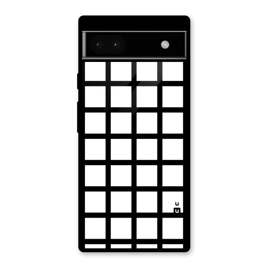 Aesthetic Grid Lines Glass Back Case for Google Pixel 6a