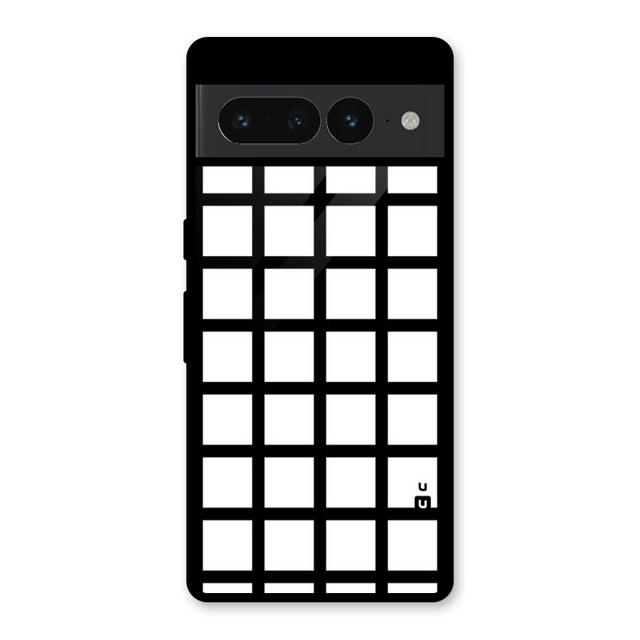 Aesthetic Grid Lines Glass Back Case for Google Pixel 7 Pro