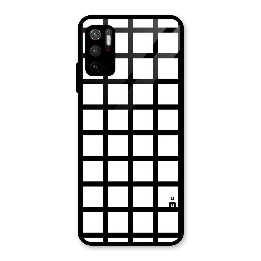 Aesthetic Grid Lines Glass Back Case for Poco M3 Pro 5G