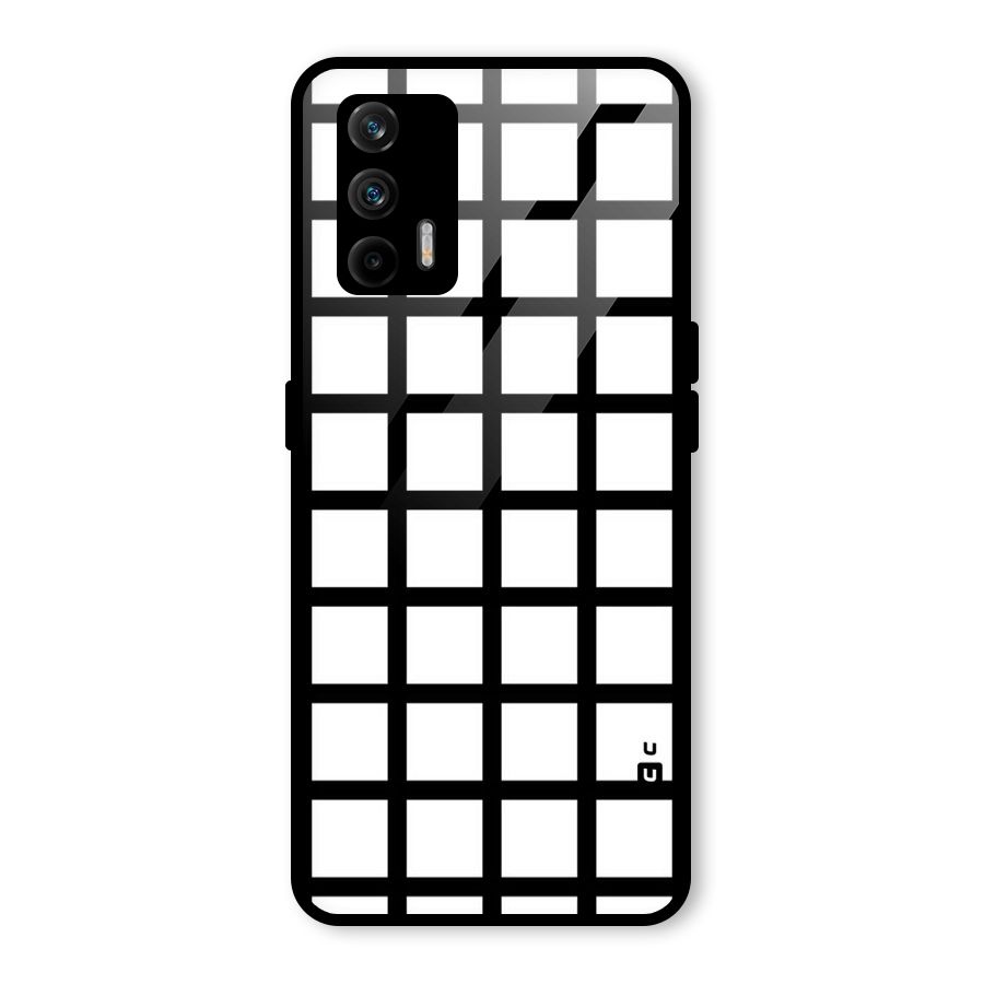 Aesthetic Grid Lines Glass Back Case for Realme GT 5G