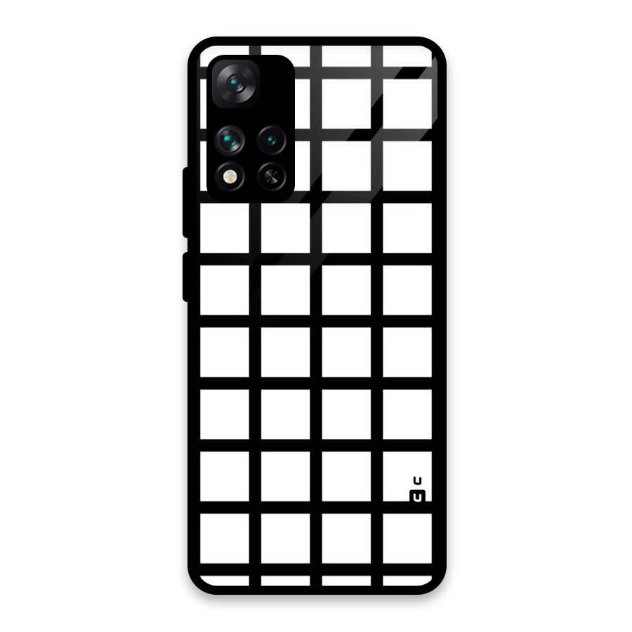 Aesthetic Grid Lines Glass Back Case for Xiaomi 11i HyperCharge 5G