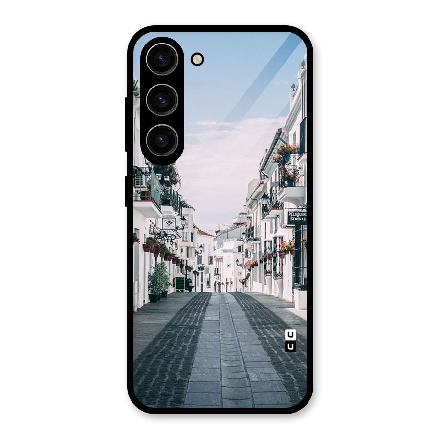 Aesthetic Street Glass Back Case for Galaxy S23