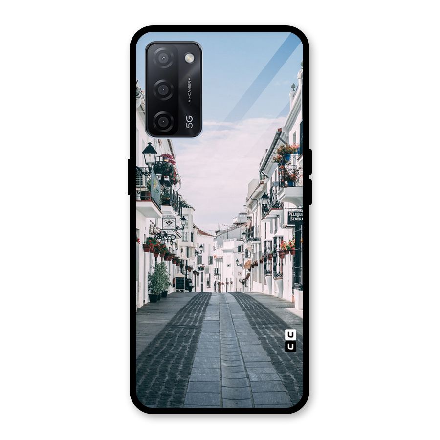 Aesthetic Street Glass Back Case for Oppo A53s 5G