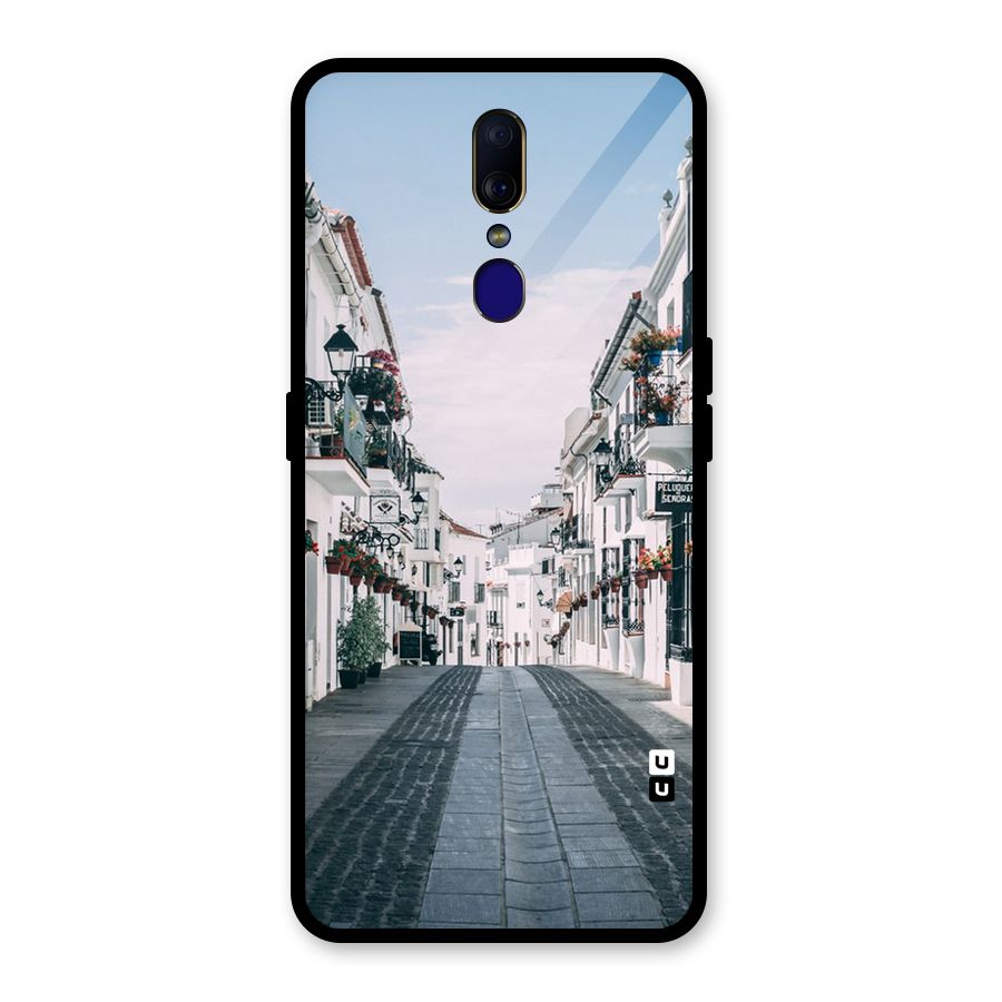 Aesthetic Street Glass Back Case for Oppo F11