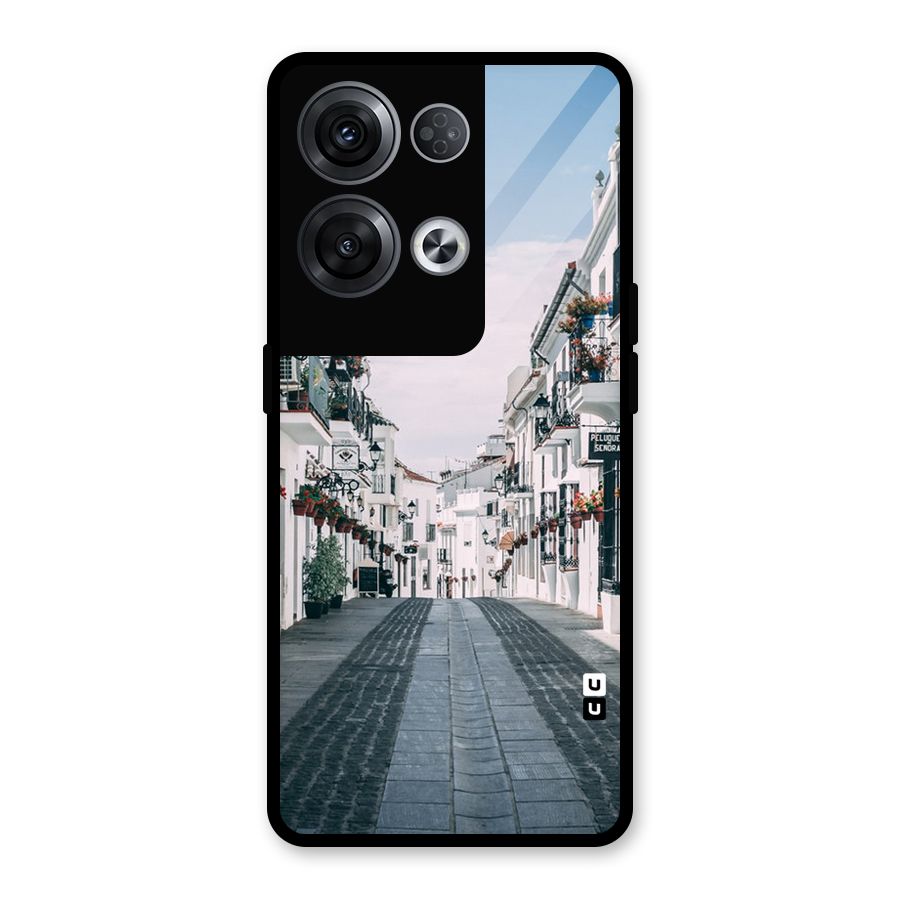 Aesthetic Street Glass Back Case for Oppo Reno8 Pro 5G