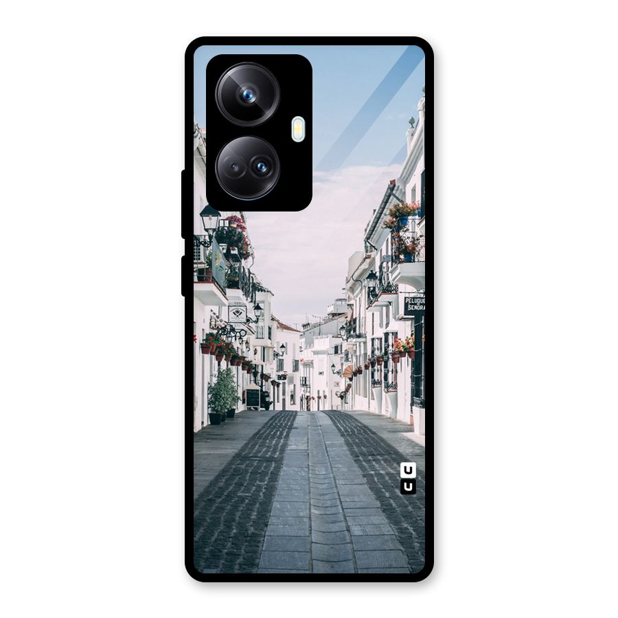 Aesthetic Street Glass Back Case for Realme 10 Pro Plus