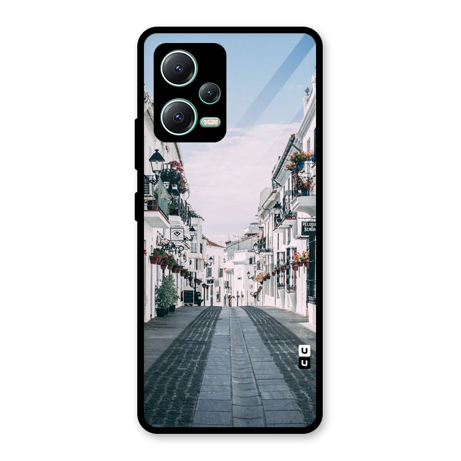 Aesthetic Street Glass Back Case for Redmi Note 12 5G