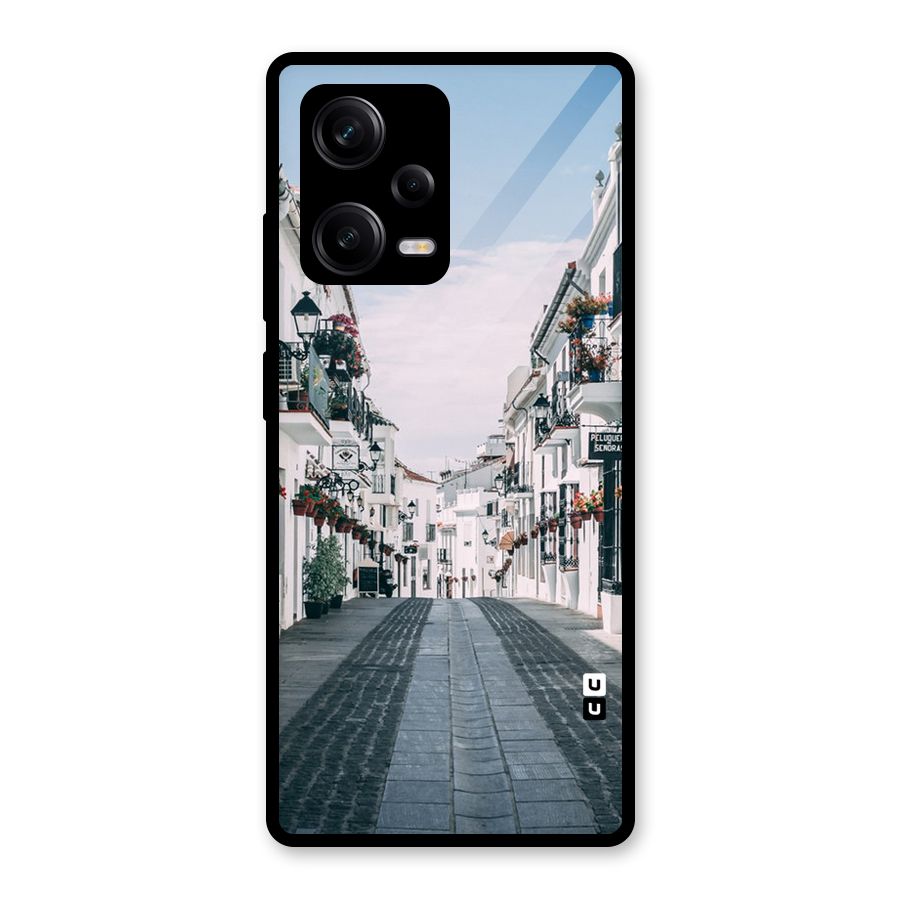 Aesthetic Street Glass Back Case for Redmi Note 12 Pro