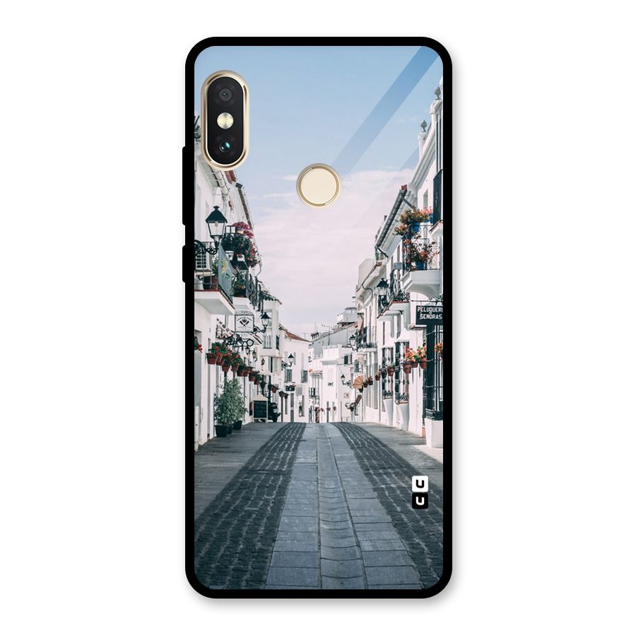 Aesthetic Street Glass Back Case for Redmi Note 5 Pro