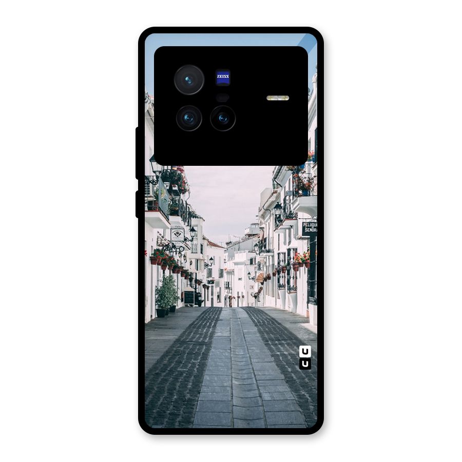Aesthetic Street Glass Back Case for Vivo X80