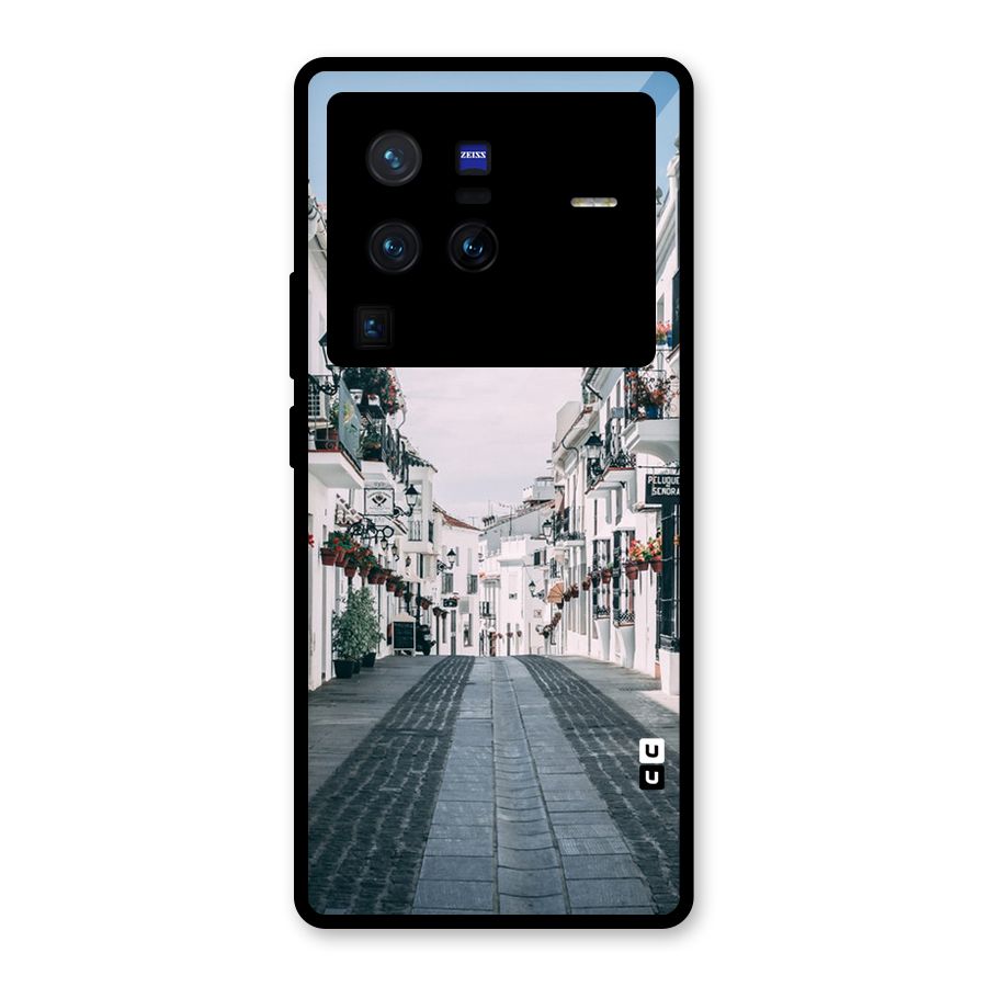 Aesthetic Street Glass Back Case for Vivo X80 Pro