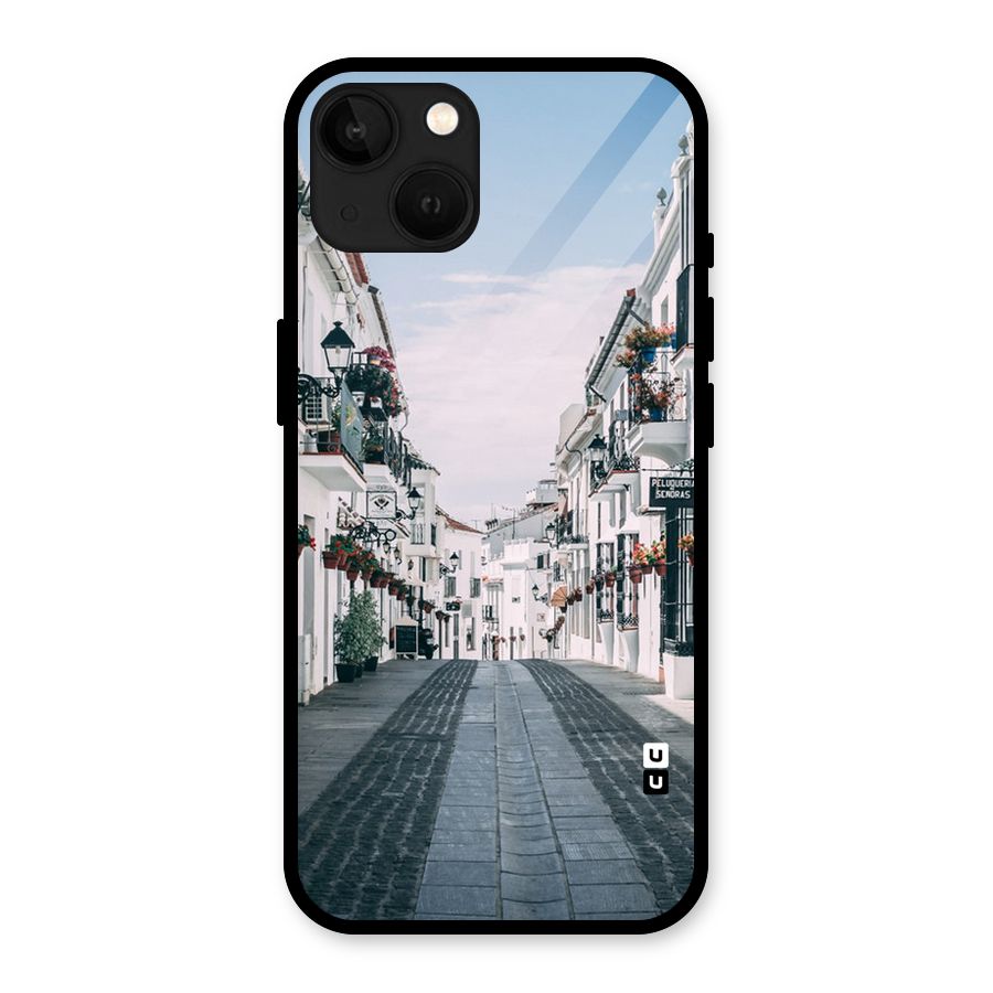 Aesthetic Street Glass Back Case for iPhone 13