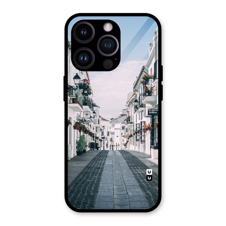 Aesthetic Street Glass Back Case for iPhone 14 Pro