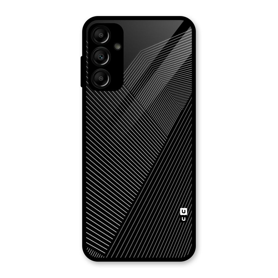 Aesthetic White Stripes Glass Back Case for Galaxy A14 5G