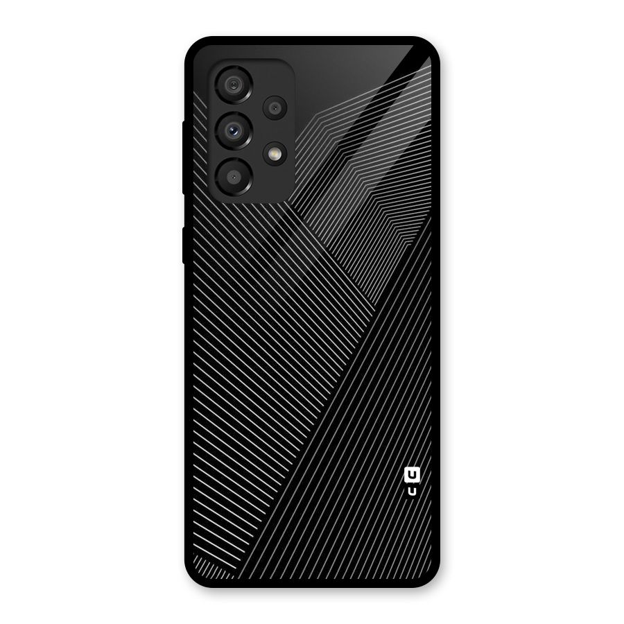 Aesthetic White Stripes Glass Back Case for Galaxy A33 5G