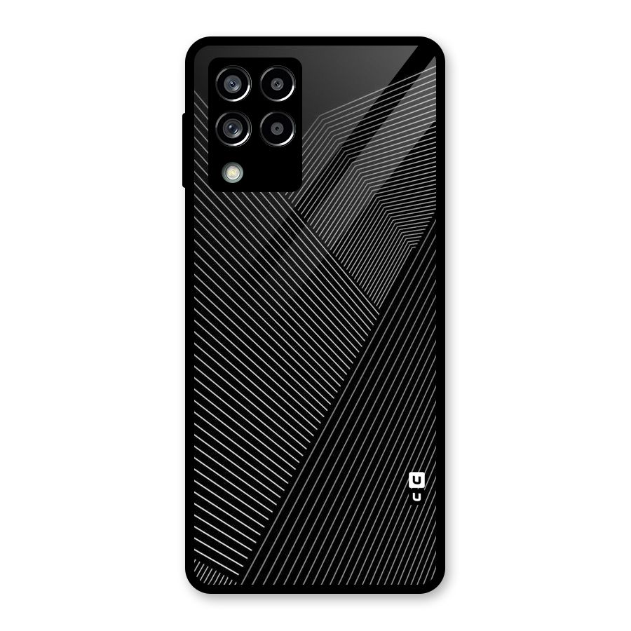 Aesthetic White Stripes Glass Back Case for Galaxy M53 5G