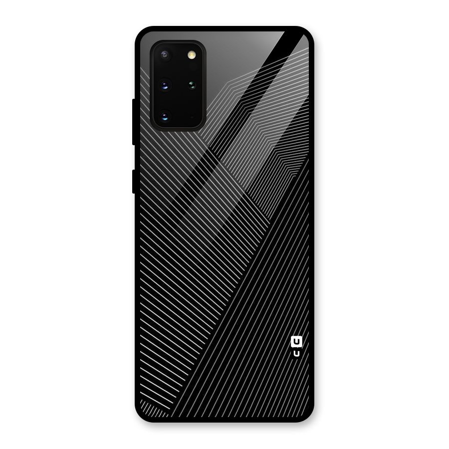 Aesthetic White Stripes Glass Back Case for Galaxy S20 Plus