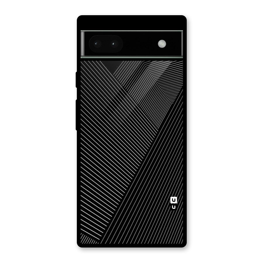 Aesthetic White Stripes Glass Back Case for Google Pixel 6a