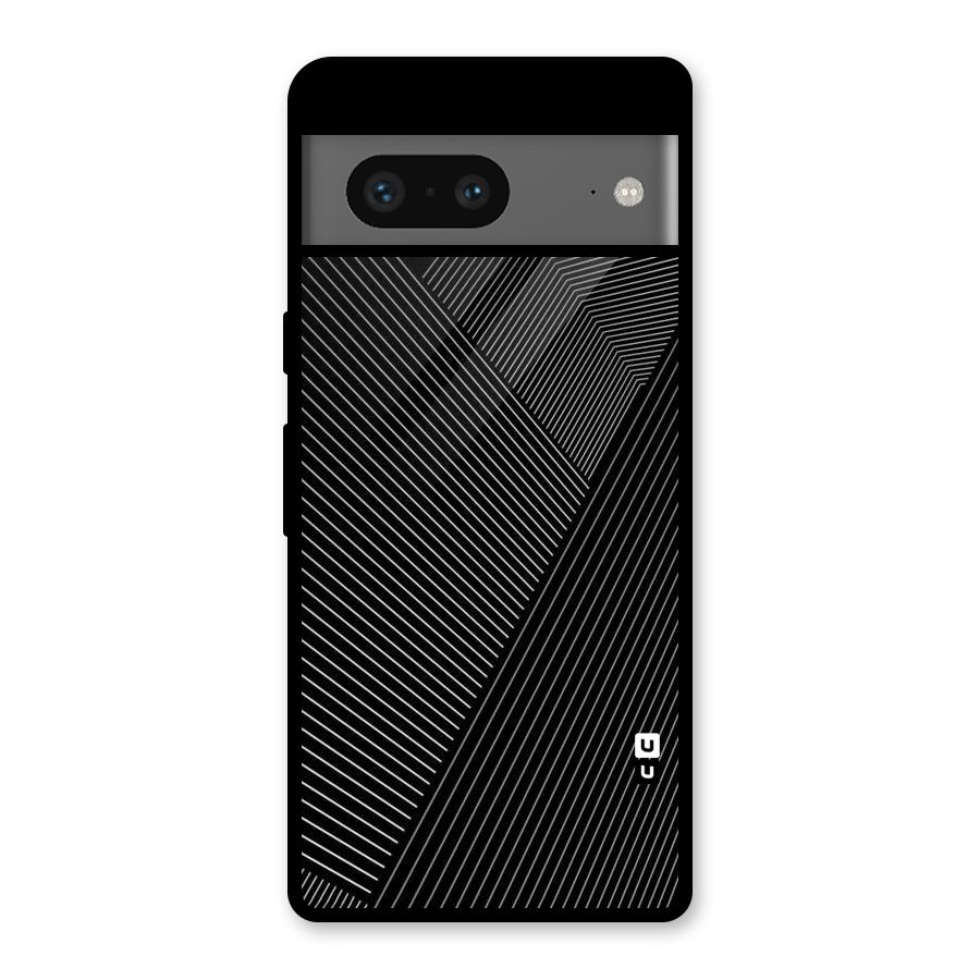Aesthetic White Stripes Glass Back Case for Google Pixel 7
