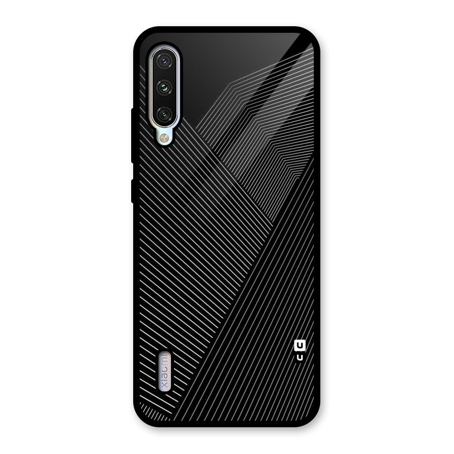 Aesthetic White Stripes Glass Back Case for Mi A3