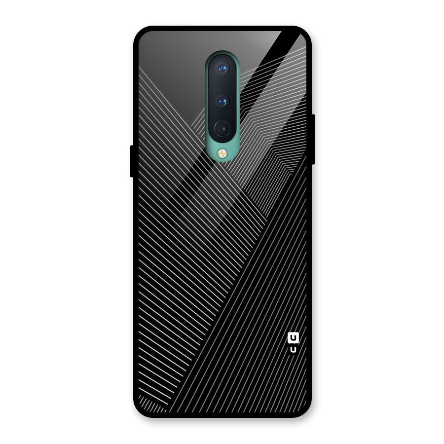 Aesthetic White Stripes Glass Back Case for OnePlus 8