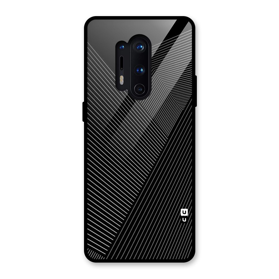 Aesthetic White Stripes Glass Back Case for OnePlus 8 Pro