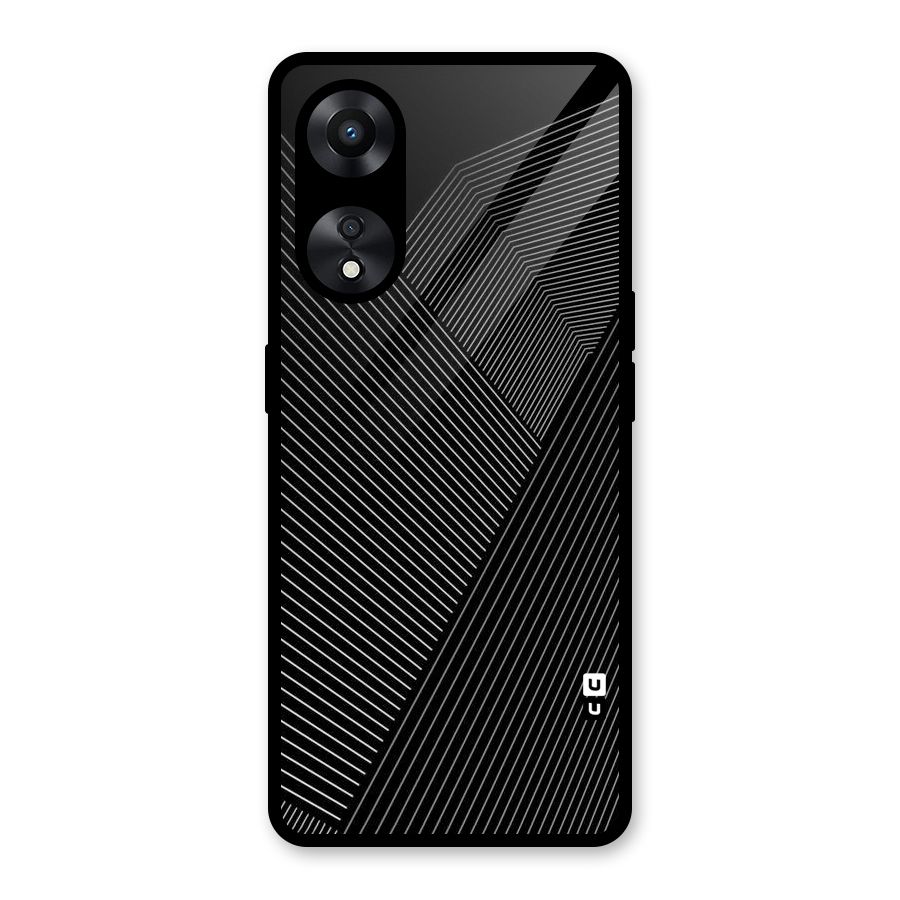 Aesthetic White Stripes Glass Back Case for Oppo A78