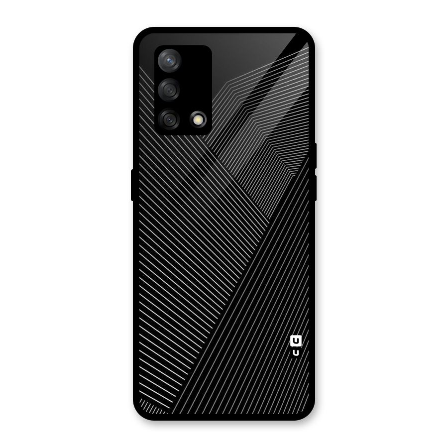 Aesthetic White Stripes Glass Back Case for Oppo F19