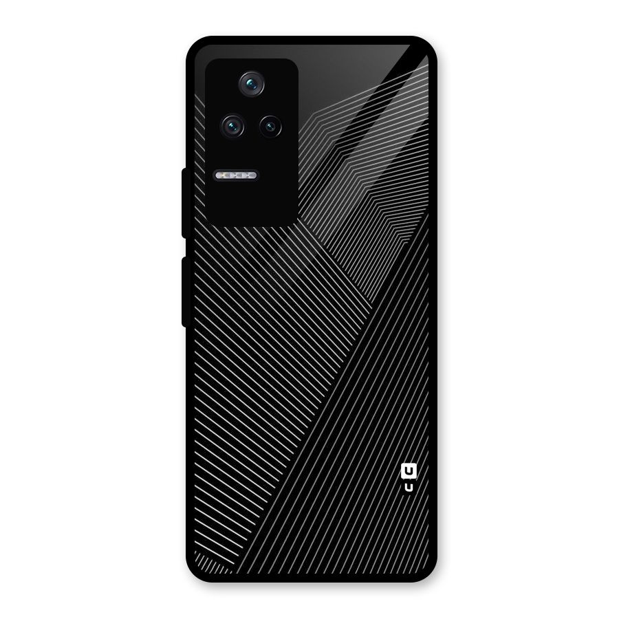 Aesthetic White Stripes Glass Back Case for Poco F4 5G