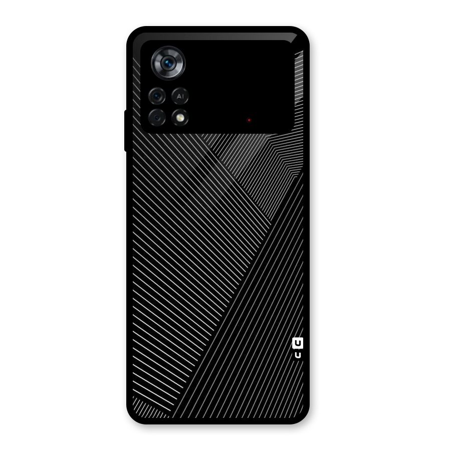 Aesthetic White Stripes Glass Back Case for Poco X4 Pro 5G