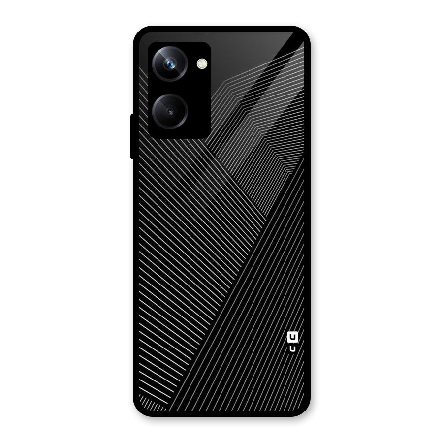 Aesthetic White Stripes Glass Back Case for Realme 10 Pro
