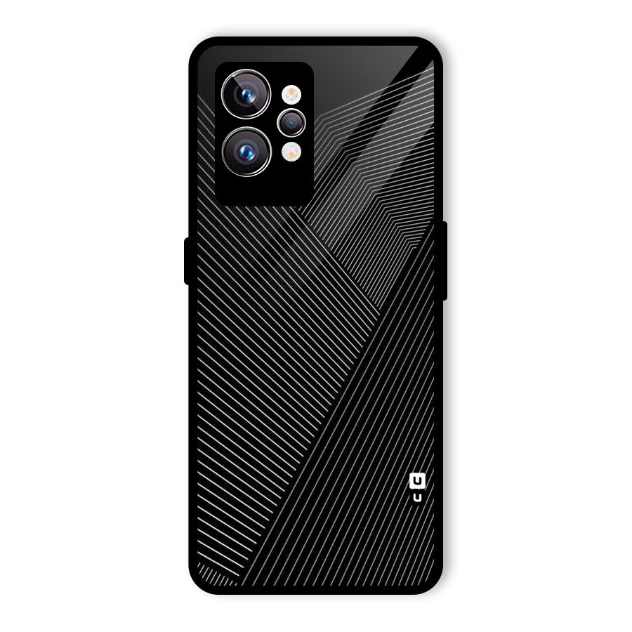 Aesthetic White Stripes Glass Back Case for Realme GT2 Pro