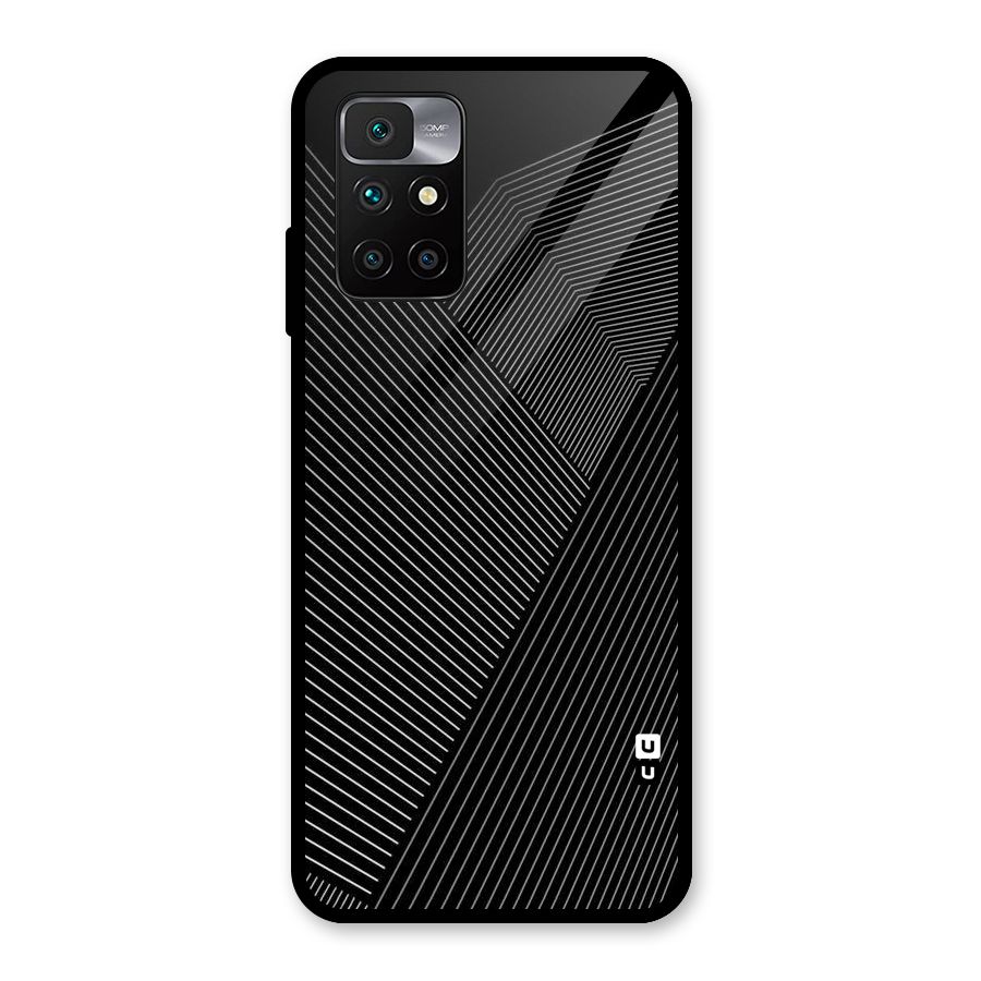 Aesthetic White Stripes Glass Back Case for Redmi 10 Prime