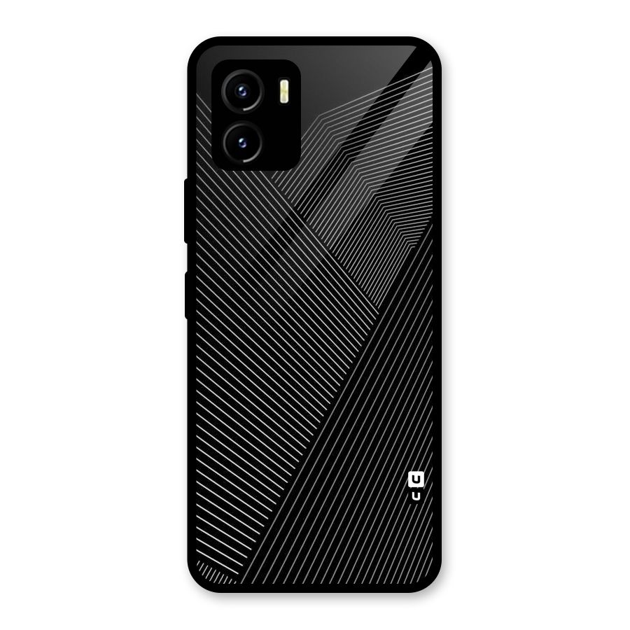Aesthetic White Stripes Glass Back Case for Vivo Y15s