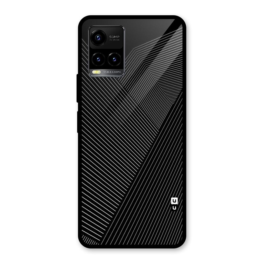 Aesthetic White Stripes Glass Back Case for Vivo Y21T
