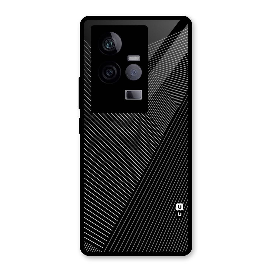 Aesthetic White Stripes Glass Back Case for Vivo iQOO 11 5G