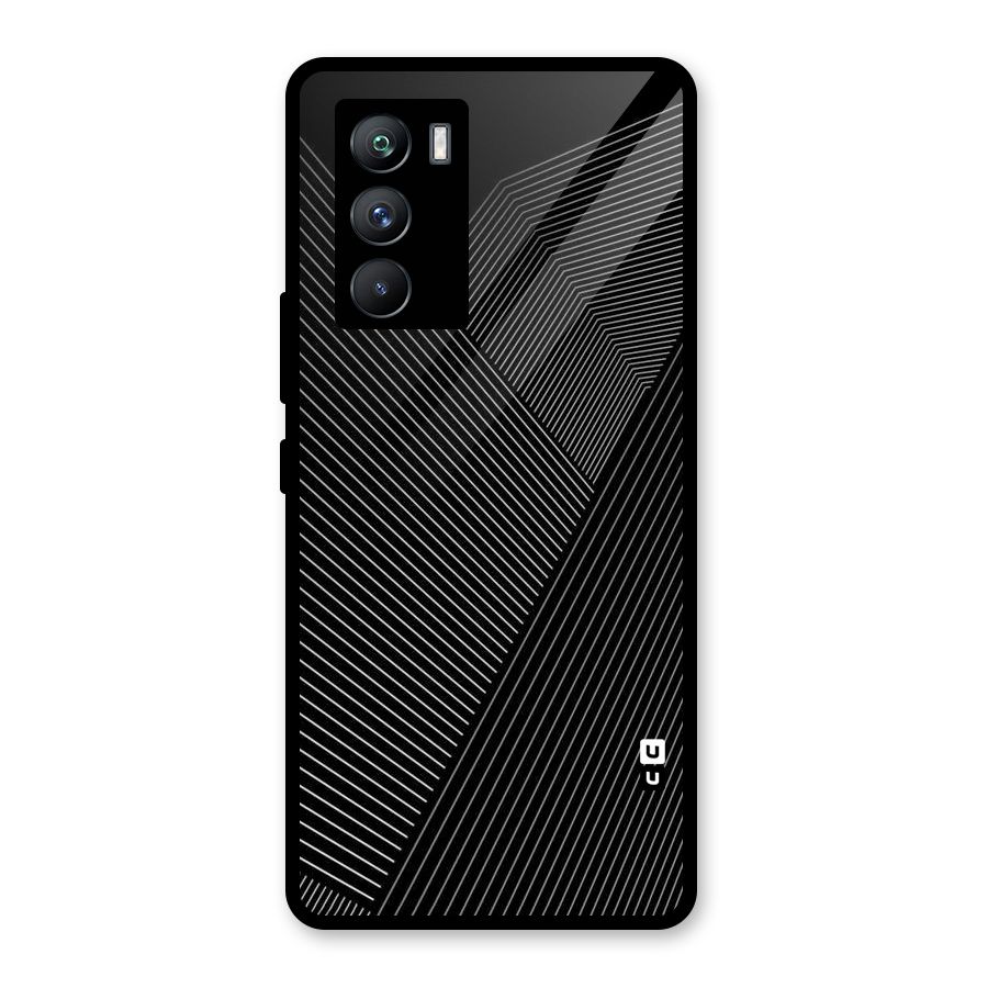 Aesthetic White Stripes Glass Back Case for Vivo iQOO 9 SE