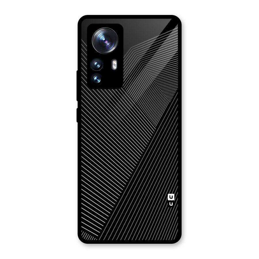 Aesthetic White Stripes Glass Back Case for Xiaomi 12 Pro