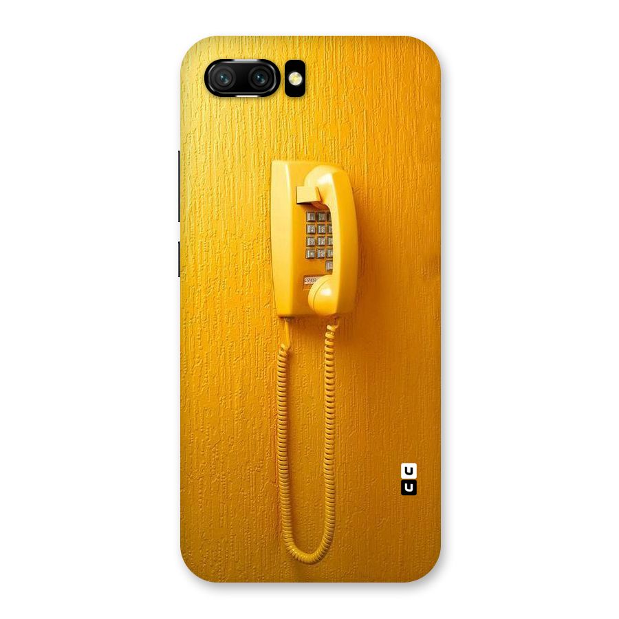 Aesthetic Yellow Telephone Back Case for Honor 10