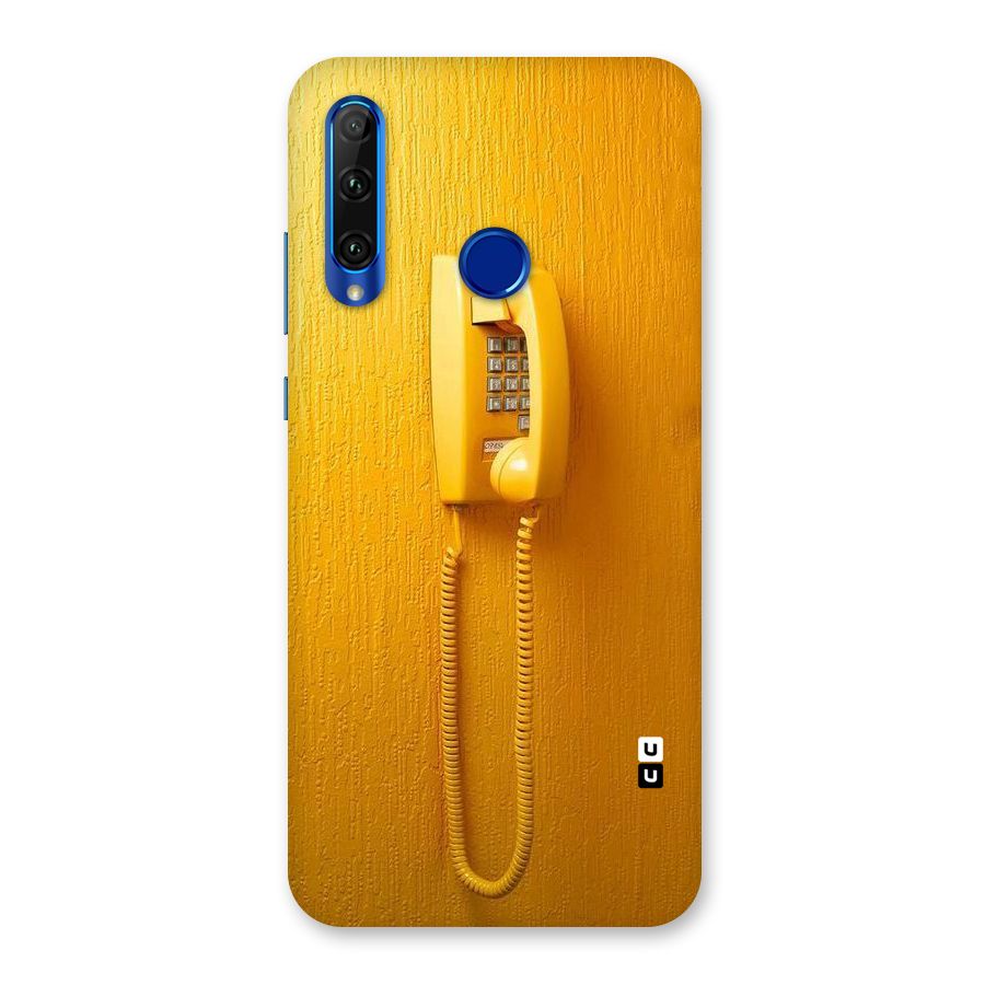 Aesthetic Yellow Telephone Back Case for Honor 20i