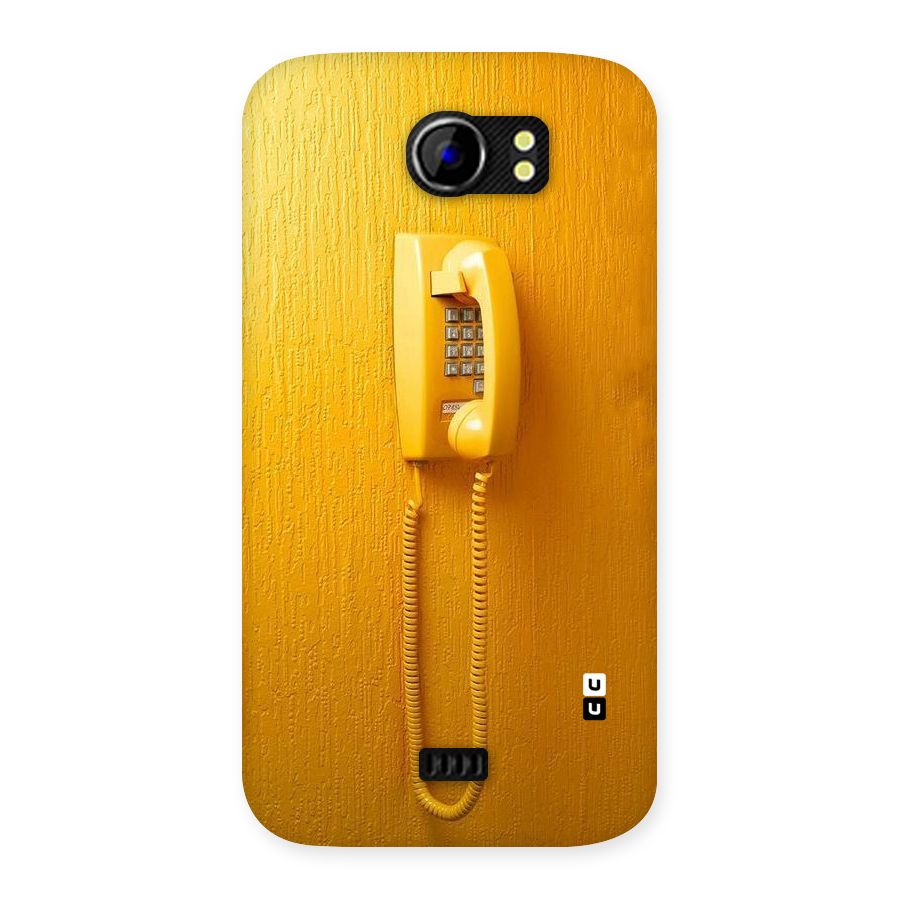 Aesthetic Yellow Telephone Back Case for Micromax Canvas 2 A110