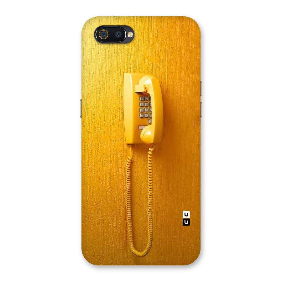 Aesthetic Yellow Telephone Back Case for Realme C2