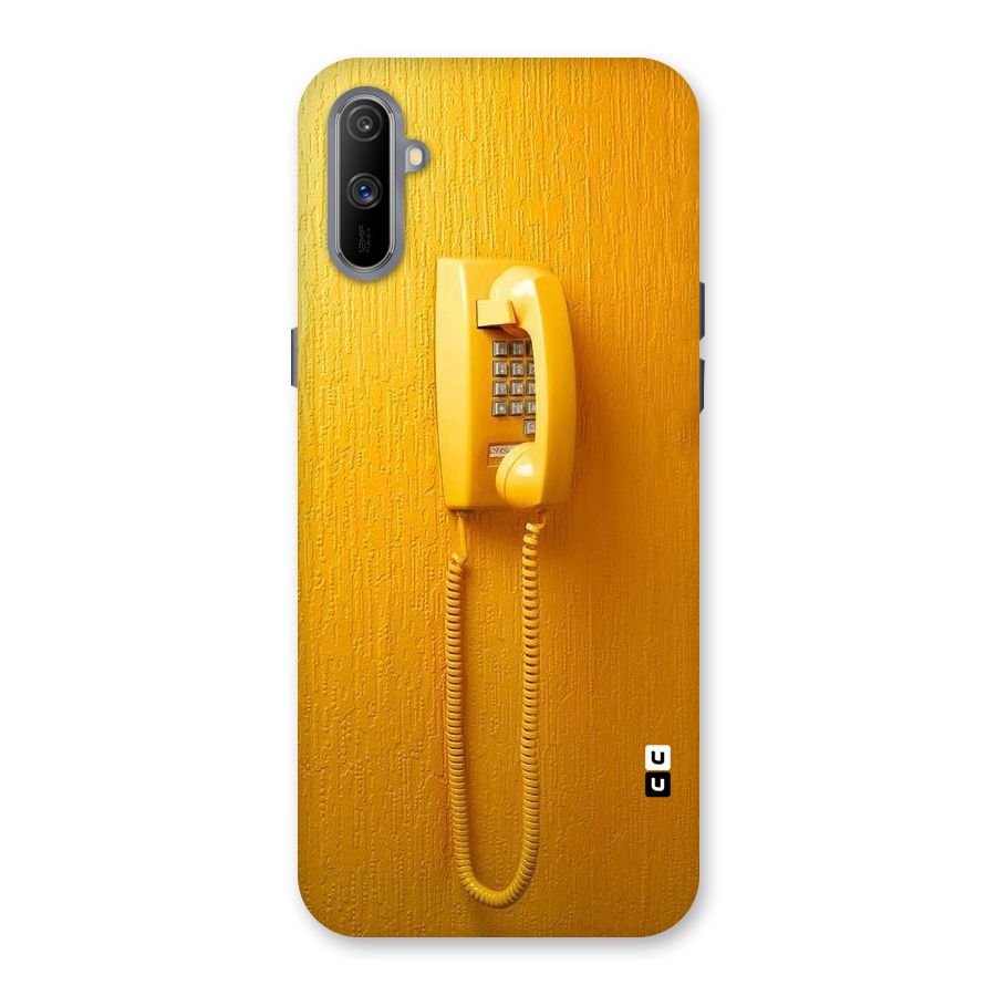 Aesthetic Yellow Telephone Back Case for Realme C3
