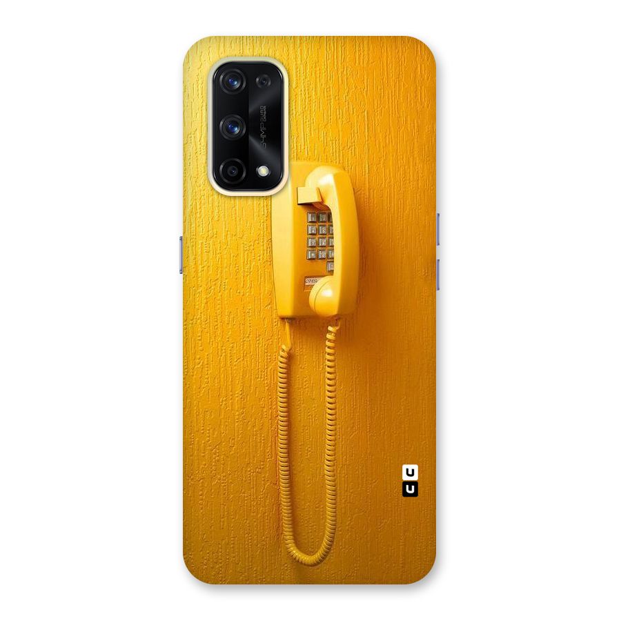 Aesthetic Yellow Telephone Glass Back Case for Realme X7 Pro